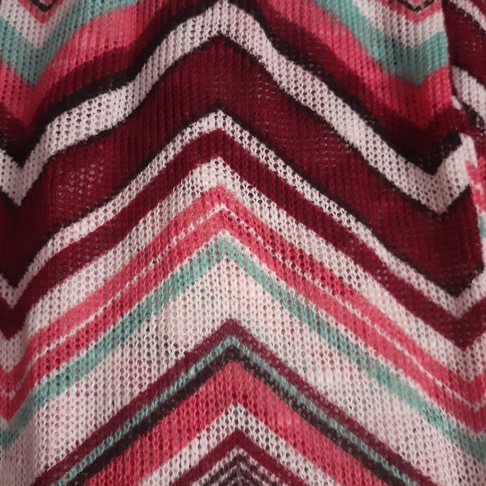 Womens sz 15/17 Burgundy Gauze type sweater top with Scarf set nwotgs - Picture 9 of 11
